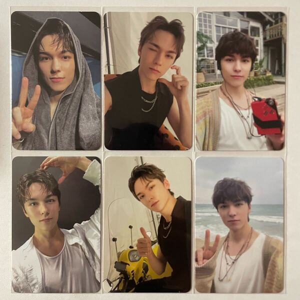 SEVENTEEN バーノン SPILL THE FEELS BLUE Ver.0 NEW Ver.1 YOU Ver.2 一般盤 3形態 封入 トレカ 6枚 コンプ 検) セブチ フォトカード