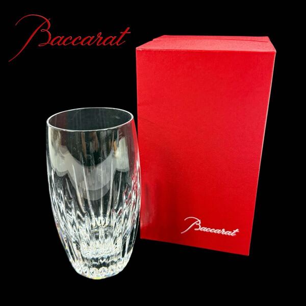 【極美品】Baccarat バカラ MASSENA マッセナ クリスタル ガラス ハイボール タンブラー グラス 高さ14cm フランス製 元箱付き 4