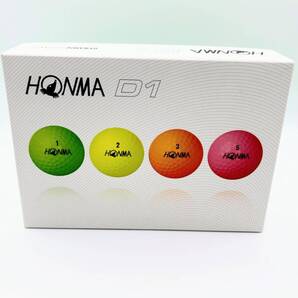 【新品未使用】HONMA D1 ゴルフボール カラーアソート 1ダース(12球)