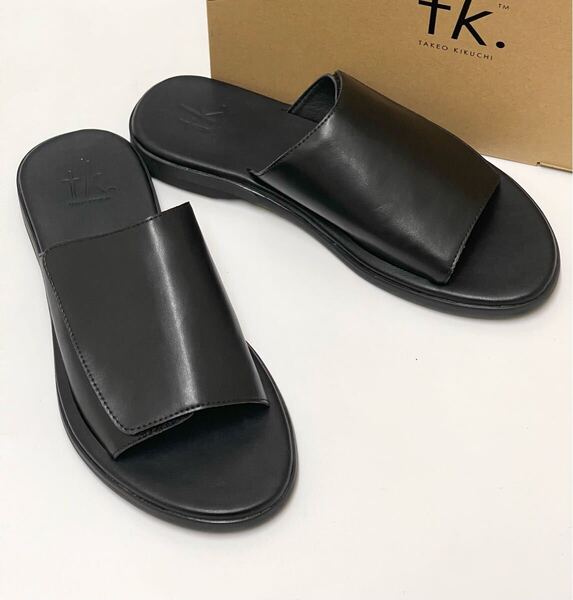 【未使用】tk.TAKEO KIKUCHI ワンベルトサンダル ブラック 27,5cm ティーケータケオキクチ