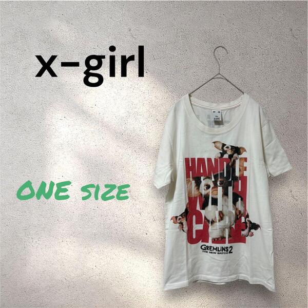 x-girl エックスガール GREMLINS 2 半袖Tシャツ ONE