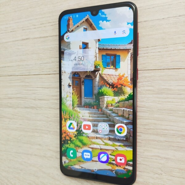 SAMSUNG 「GALAXY A30 」 レッド 割と綺麗ですが RAM4GB.ROM64GB バッテリー良好 SCV-43-u 指紋認証機能