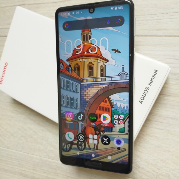 SHARP 「AQUOS sense4」 シルバー SH-41A アクオスセンス4 Liteバージョンではありません。
