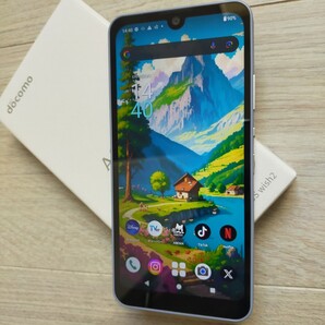 SHARP 「AQUOS wish2」 SH-51C ブルー SIMロックフリー 割と綺麗です。 RAM4GB.ROM64GB Android14アップ済 安心のドコモ製品