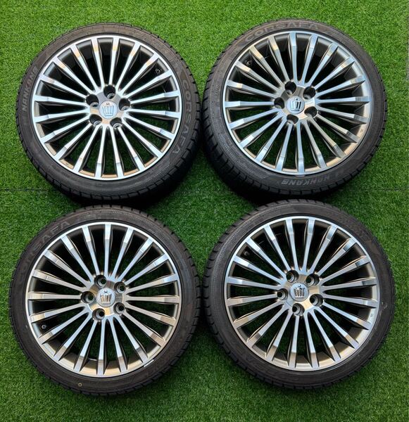 トヨタ 210系 クラウン マジェスタ 純正 OP オプション アルミ ホイール 18 インチ in 5穴 pcd 18×8j 114.3 AWS214 215 スタッドレス