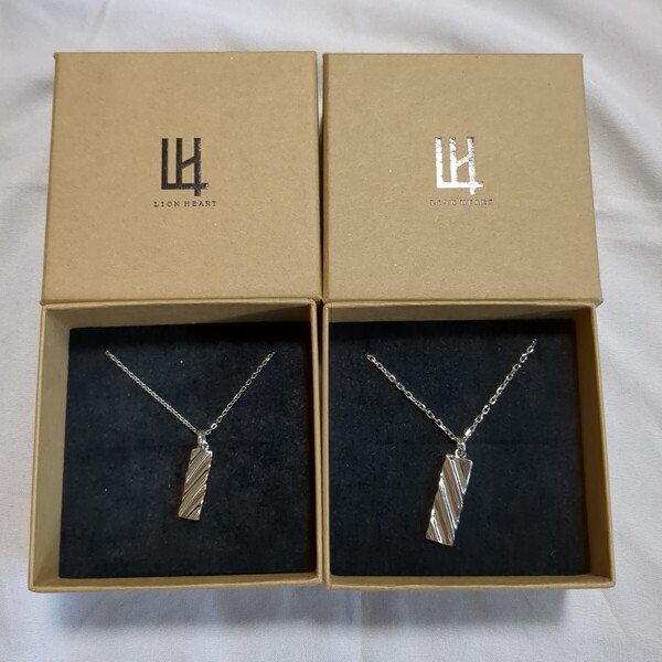 “LH-1”ツイストテクスチャーペアネックレス/サージカルステンレス(金属アレルギー対応)LION HEART / ライオンハート アクセサリー 箱
