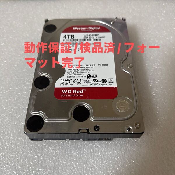M3:(動作保証)Western Digital Red 4TB WDC WD40EFRX 3.5インチ SATA HDD