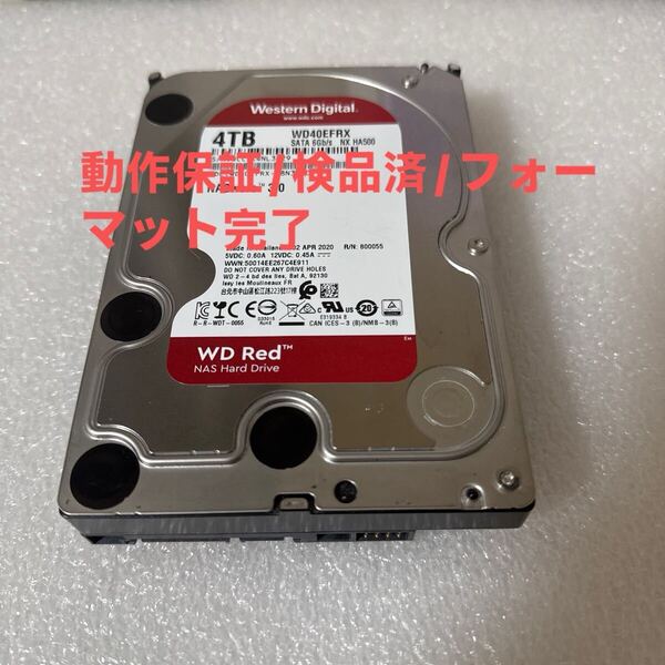 M4:(動作保証)Western Digital Red 4TB WDC WD40EFRX 3.5インチ SATA HDD