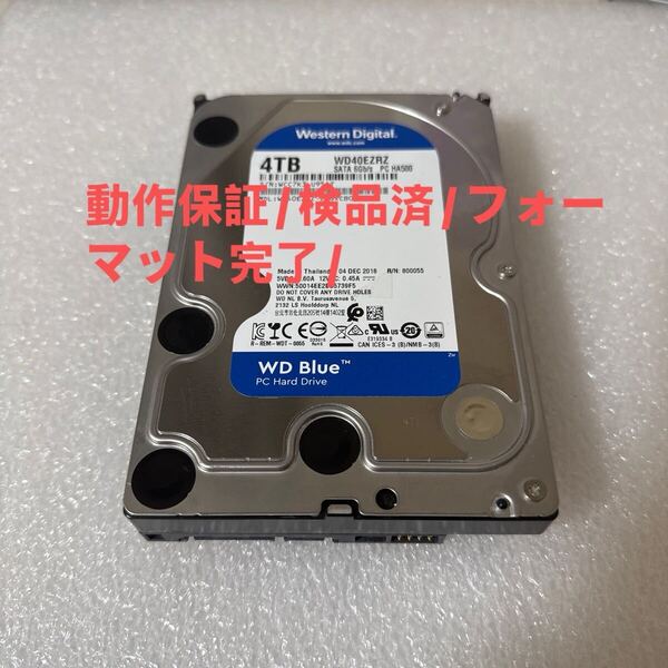 M11:【動作保証/フォーマット完了/使用0時間】WD 4TB HDD WD40EZRZ 3.5インチHDD
