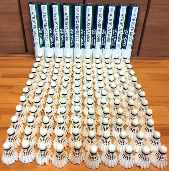 中古ヨネックスYONEX エアロセンサ500 AEROSENSA 500 バドミントン練習用120個/志田千陽&松山奈未・渡辺勇大&田口真彩・宮崎友花 74