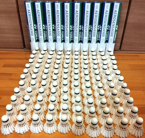 中古ヨネックスYONEX エアロセンサ500 AEROSENSA 500 バドミントン練習用120個/志田千陽&松山奈未・渡辺勇大&田口真彩・宮崎友花 73