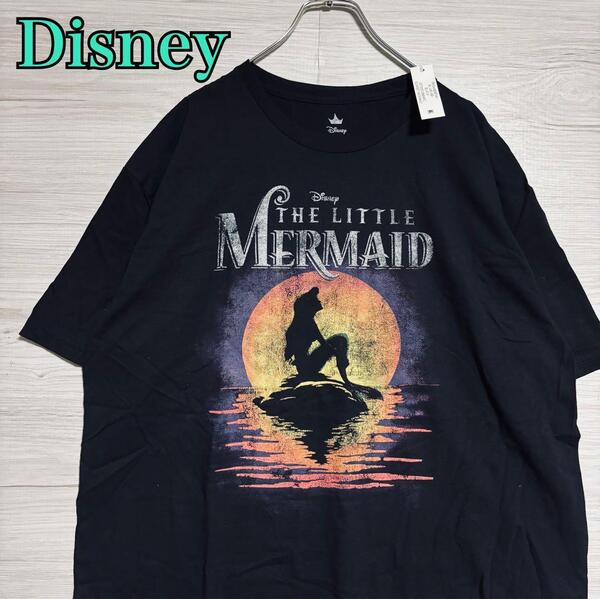 【入手困難】Disney ディズニー リトルマーメイド アリエル Tシャツ XLサイズ 半袖 海外 ゆったり オーバーサイズ 一点物