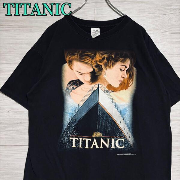 【入手困難】Titanic タイタニック Tシャツ XLサイズ ムービー 映画 ヴィンテージ 海外輸入 ビッグプリント ゆったり 一点物