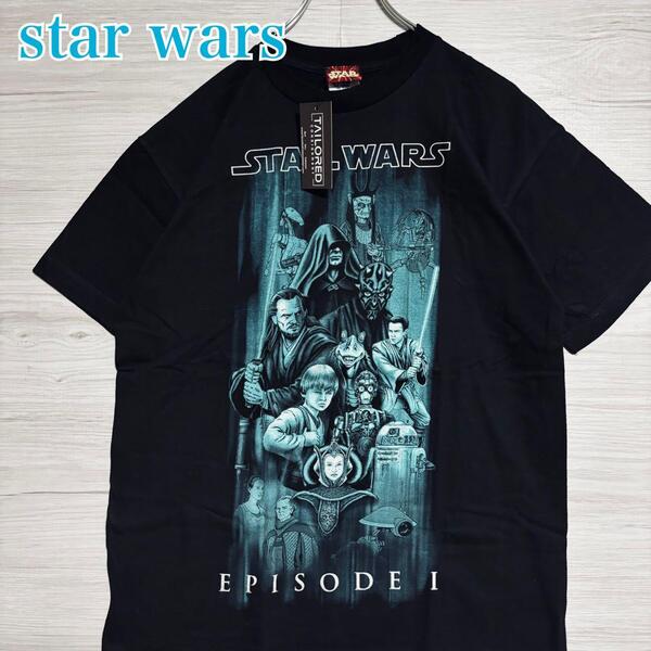 【入手困難】star wars スターウォーズ エピソード1 Tシャツ ヴィンテージ 映画 ムービー 半袖 海外輸入 一点物 キャラクター