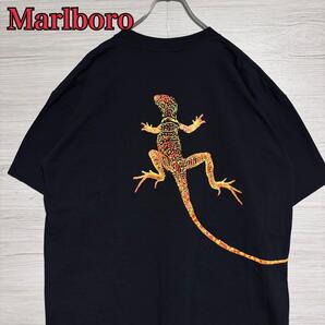 【入手困難】Marlboro マルボロ Tシャツ XLサイズ リザード バックプリント ワンポイントロゴ ポケット タバコ 煙草 海外 ヴィンテージ