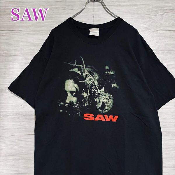 【入手困難】SAW ソウ Tシャツ Lサイズ ムービー 映画 ヴィンテージ 海外輸入 ジグソー ホラー ゆったり 一点物 レア 半袖