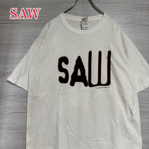 【入手困難】SAW Ⅲ ソウ Tシャツ Lサイズ ムービー 映画 ヴィンテージ 海外輸入 ジグソー ホラー ゆったり 一点物 レア 半袖