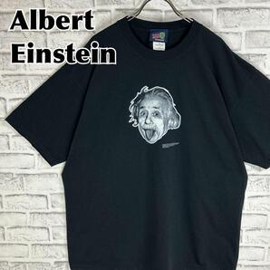 Albert Einstein アルベルトアインシュタイン 90s 偉人 人物 ベロ出し Tシャツ 半袖 輸入品 春服 夏服 海外古着 物理 学者 相対性理論