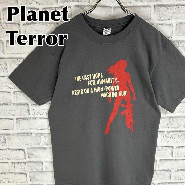 Planet Terror プラネットテラー 00s ムービー ホラー 両面デザイン Tシャツ 半袖 輸入品 春服 夏服 海外古着 ムービー 映画 洋画 シネマ