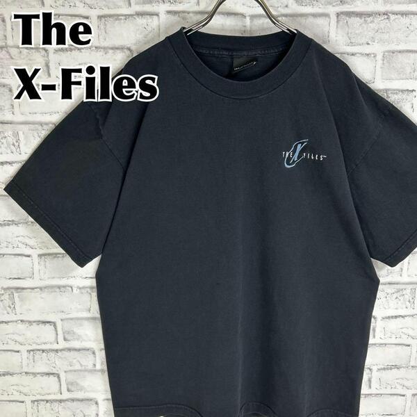 -Files エックスファイル 90s ドラマ 刺繍 バックプリント Tシャツ 半袖 輸入品 春服 夏服 海外古着 テレビ ムービー SF ヴィンテージ