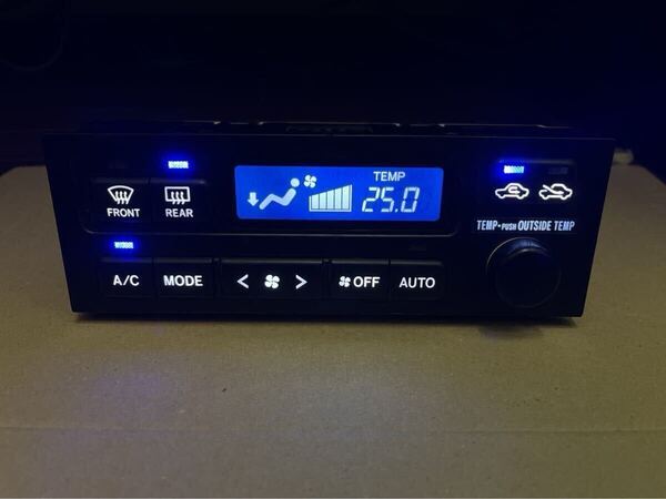 JZX100,エアコンスイッチパネル,LED打ち替え液晶反転加工品,チェイサー,マーク2.クレスタ