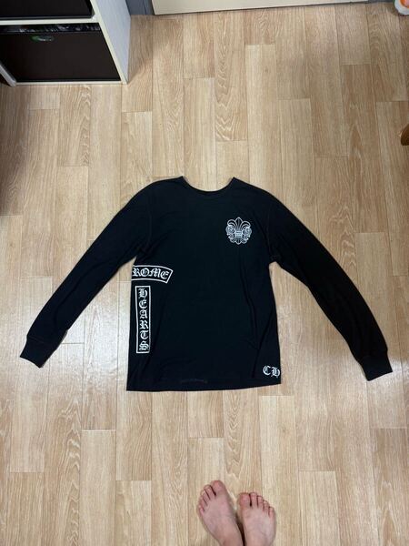 希少 クロムハーツ サーマル ロンt 国内正規品 L ブラック オールド ロングtシャツ ワッフル