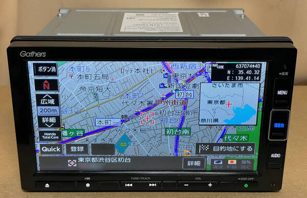 ホンダ 純正ナビ Gathersギャザズ VXM-234VFi(JVC KENWOOD製/7インチ/フルセグ/セキュリティコードあり/動作確認)中古品※画面線キズ※