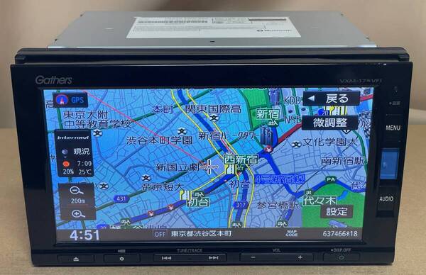 ホンダ 純正ナビ Gathersギャザズ VXM-175VFi(Panasonic製/7インチ/フルセグ/セキュリティコードあり/動作確認)中古品