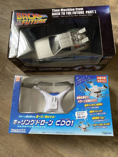★玩具 2点セット 新品・未開封 R/C バック・トゥ・ザ・フューチャー タイムマシン Part1,キャリングドローン CD01★