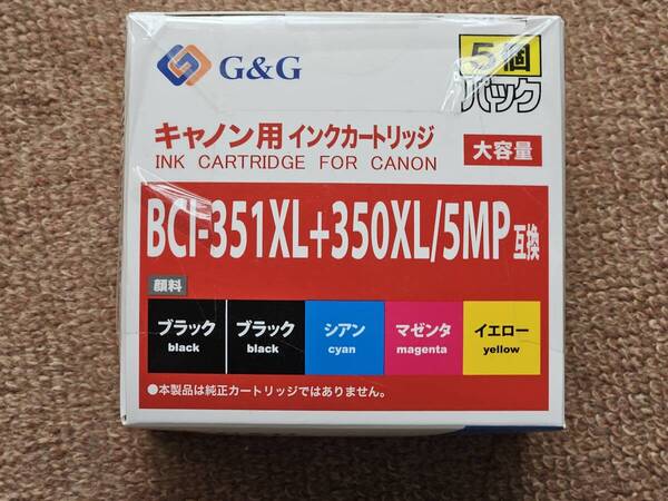 BCI-351XL+350XL/5MP 互換 大容量 インクカートリッジ GG-C350XL/351XL-5MP 未開封