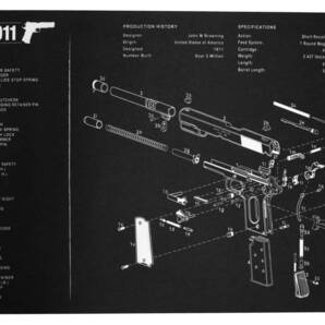 1911 コルト ガバメント ガンメンテナンスマット クリーニングマット マウスパッド サバゲー アクセサリー ミリタリー エアガン ガスガン