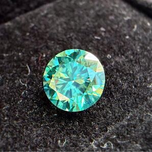モアサナイト ピーコックブルー 3.0CT 9.0mm ルース モアッサナイト