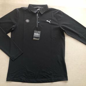 送料無料◆新品◆PUMA GOLF ストレッチ ベーシック ワッペン 長袖ポロシャツ◆(L)◆624913-01◆プーマ ゴルフ