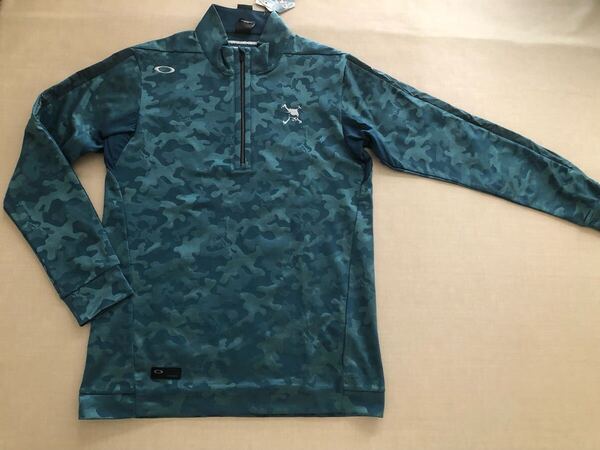 送料無料◆新品◆オークリー SKULL ENDEAVOR LS ZIP MOCK SHIRT ◆(L)◆FOA405737-6LA◆OAKLEY スカル・ハーフジップ長袖シャツ
