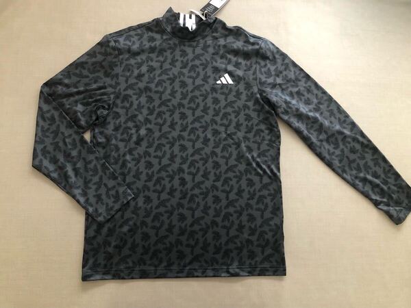 送料無料◆新品◆adidas GOLF パームリーフプリント モックネック 長袖ストレッチシャツ◆(M)◆MKS11 (HY0937)◆アディダス ゴルフ