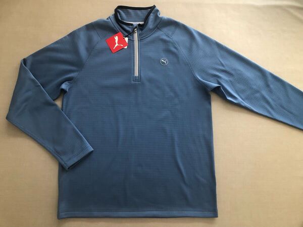 送料無料◆サンプル品◆PUMA GOLF ワッフル フリース 1/4 ジップ◆(L)◆629142-05◆プーマ ゴルフ・長袖 ジップアップ