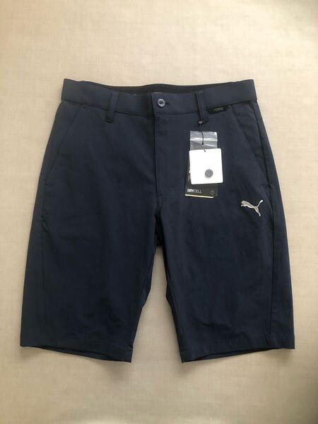 送料無料◆新品◆プーマ ゴルフ 4WAY ストレッチ ハーフパンツ◆(S) w74m◆930544-02 (ネイビー)◆PUMA GOLF・ショートパンツ