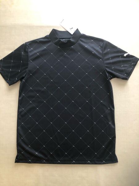 送料無料◆サンプル品◆プーマ ゴルフ SB アーガイル AOP モックネック 半袖シャツ◆(L)◆633323-01◆PUMA GOLF・