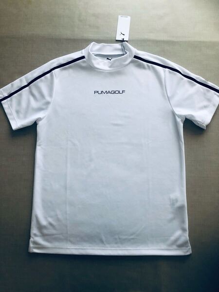 送料無料◆サンプル品◆プーマ ゴルフ SB ライン スリーブ モックネック 半袖シャツ◆(L)◆633322-03◆PUMA GOLF・