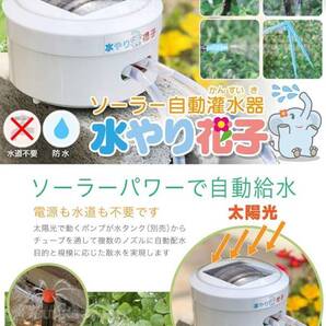人気 スプリンクラー付きソーラー自動水やり器 - 電源・水道不要、1週間タイマー