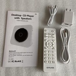 Bluetooth CDプレーヤー 卓上多機能