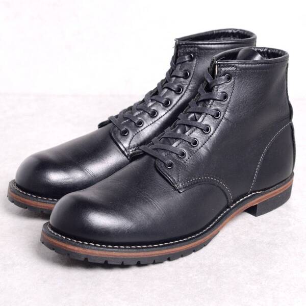 【US9.5D】【良品】廃盤 15年製 レッドウイング 9014 ベックマン 黒 ブラック プレーントゥ ブーツ RED WING BECKMAN ROUND
