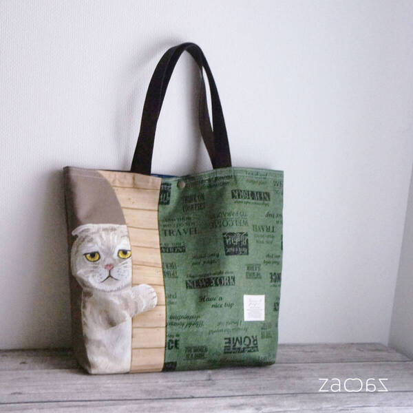 トートバッグ*かくれんぼスコティッシュフォールド*ハンドメイド
