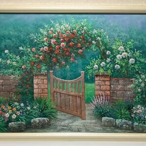 作者不明 大判 油彩 額装 / K.Wallis / 作品 91.5×62cm / 額 99×69cm / 直筆サイン 肉筆画 油彩画 油絵 絵画 風景画 作家不明