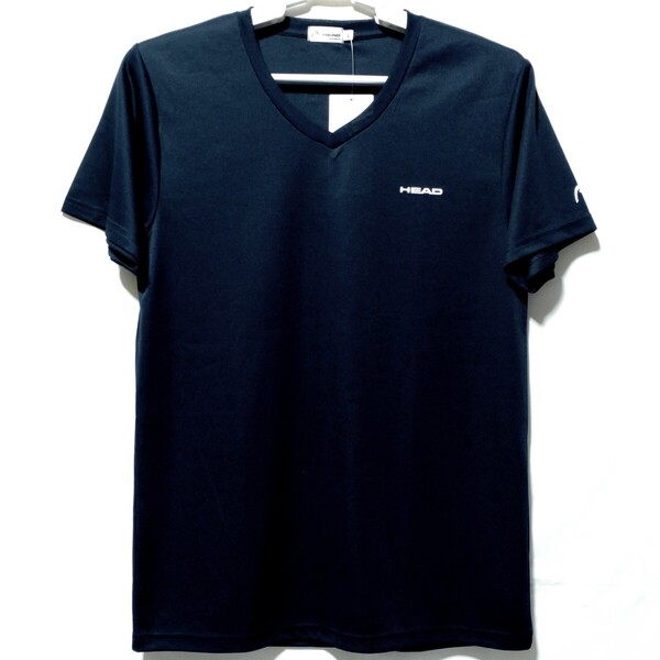 特価/未使用【サイズ=L】HEAD/ヘッド/胸ワンポイント/メンズ/半袖/V首/インナーウェア/Tシャツ/胸囲=96~104cm/navy