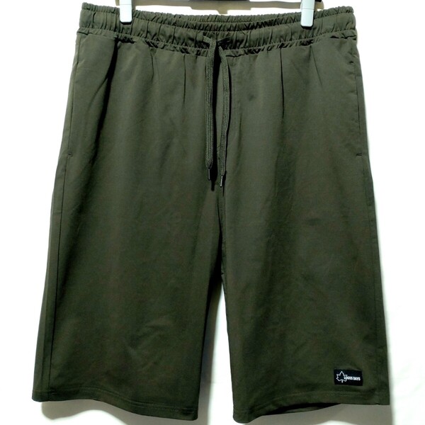 特価/未使用【サイズ=5L(4XL)】LOGOS days/ストレッチ/メンズ/左右ポケット付き/ハーフパンツ/胴囲=112~122cm/khaki③