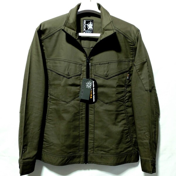 特価/未使用【サイズ=3L(2XL)】ROCKY/ロッキー/作業着/メンズ/長袖/リップストップ生地/ジャケット/胸囲=106~114cm/khaki