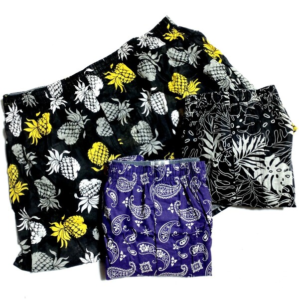 特価/未使用【3枚組/サイズ=M】ノーブランド/メンズ/前開き/トランクス/胴囲=76~84cm/画像の柄3枚