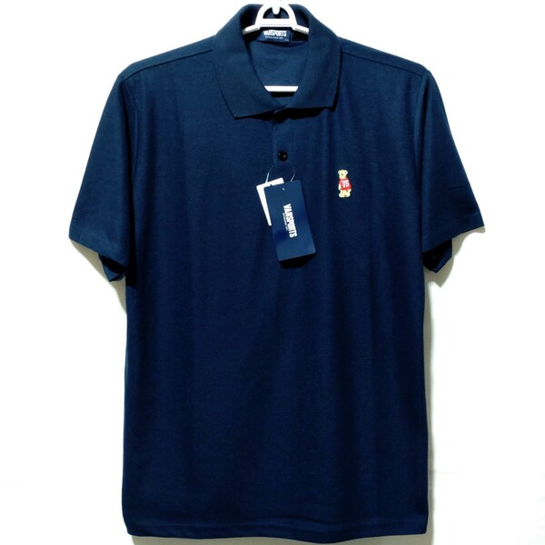 特価/未使用【サイズ=LL(XL)】VANSPORTS/ヴァンスポーツ/胸ワンポイント/メンズ/カノコ/半袖/ポロシャツ/胸囲=104~112cm/navy