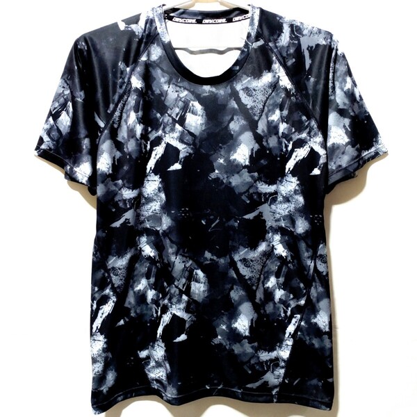 特価/未使用【サイズ=4L(3XL)】DRY MESH/ドライ メッシュ/吸汗速乾/メンズ/半袖/Tシャツ/アクティブウェア/胸囲=120~128cm/画像の色(墨黒)